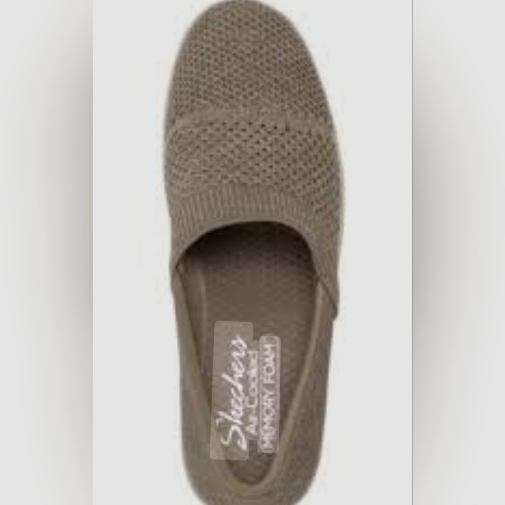 Sketchers Pier-Lite-Wow Factor Slip On Wedge Tan Sneakers Size 10